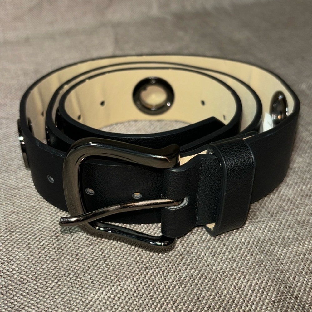 Steve Madden Black Grommet Belt Size S